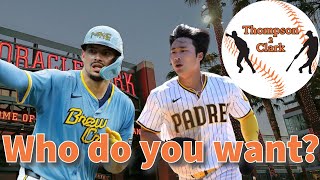 Willy Adames Vs Hae Seong Kim  Who do you want  Thompson 2 Clark [upl. by Nosnevets291]