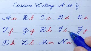 Cursive writing a to z abcd  Cursive abcd  Cursive handwriting abcd Cursive Capital Small letters [upl. by Kassi]