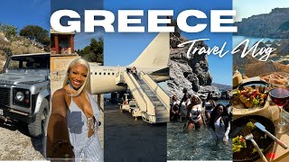 I FLEW to GREECE 1st class 7k FLIGHT GIRLS TRIP  EXCURSIONS  TURN UP  VACATION TRAVEL VLOG [upl. by Delahk]