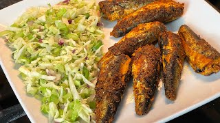 Canned Sardines Fry And Stir Fried Veggies  Easy Lunch Meals Recipes  Mathi Meen Fry [upl. by Hertha311]