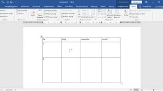 11 Tworzenie tabelki w Wordzie [upl. by Baudin116]