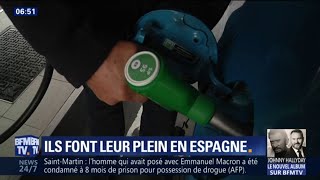 Augmentation des prix du diesel ils font leur plein en Espagne [upl. by Areivax]