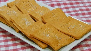 Receta fácil de galletas saladas crespillos muy crujientes y rápidas de preparar [upl. by Manheim]