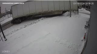 Truck JackKnife Semi Trailer accident in New York Interstate [upl. by Jerusalem]