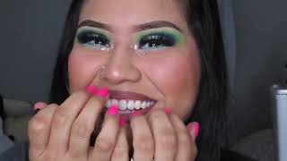 BlueGreen Eyeshadow Tutorial With Cumbia 😂❤️ [upl. by Frederique]