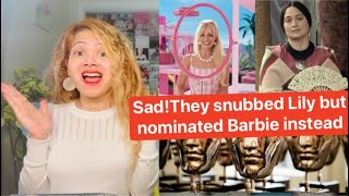 Sad Bafta 2024 Nominations Reaction they Snubbed Lily Gladstone nominated Barbie Margot Robbie [upl. by Nylcsoj]