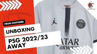 PSG 202223 Away Soccer Jersey Unboxing and Review  Soccerdealshop [upl. by Mont901]