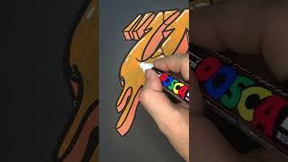 Easy graffiti “U” fyp graffiti posca lettering art artist minivlog trending reelscreator [upl. by Suired]