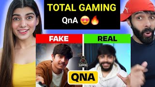 AJJUBHAI REAL FACE REVEAL  QampA  TOTAL GAMING REACTION [upl. by Nimref]