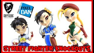 Street Fighter Knockouts Vinyl Figures Cryptozoic Entertainment Video Review [upl. by Cosmo151]