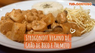 Strogonoff Vegano de GrãodeBico e Palmito  Receitas TudoGostoso [upl. by Mosera]