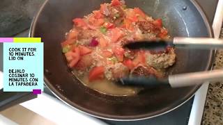 Easy Meatballs Recipe Albondigas receta facil [upl. by Yelik365]