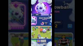 NOVA BOLA DE NEVE EVOLUIDA VAI MUDAR O JOGO clashroyale clashroyalebrasil giantsnowball [upl. by Fitzsimmons]