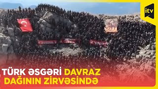 Türkiyə əsgəri Davraz dağının zirvəsinə belə qalxdı [upl. by Rehposirhc]