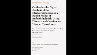 OculusGraphy Signal Analysis of the Electroretinogram in a Rabbit Model of Endophtha  RTCLTV [upl. by Bausch]