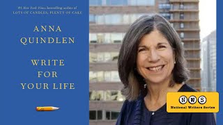 NWS Presents Anna Quindlen Pulitzer Prizewinning Columnist and Author of quotWrite for Your Lifequot [upl. by Jan141]