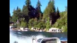 Tubing wipe out behind a 500 HP Jet Boat on Shawnigan Lake  BC [upl. by Isidore163]