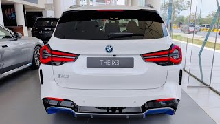 First Look  2023 BMW iX3 M Sport  Electric SUV  White Color [upl. by Yennek]