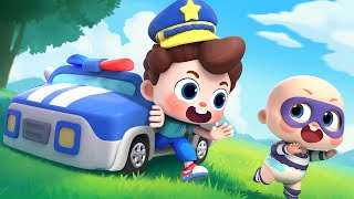 Little Police Chases Thief  Police Car  Kids Songs  Learn Colors  Neos World  BabyBus [upl. by Adiel411]