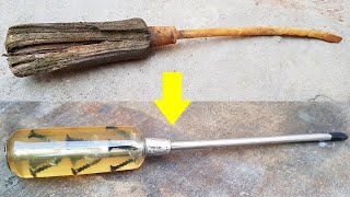 Damage and Broken Screw Driver Restoration  With Masterpiece Handle [upl. by Nytsua]