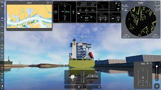 NAUTIS HOME SHIP SIMULATOR BERTHING SMALL CONTAINER SHIP [upl. by Aikram]