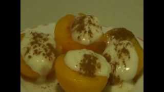 Melocotones rellenos de yogurt [upl. by Ayocat]