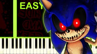 SONICEXE THEME  EASY Piano Tutorial [upl. by Dedric]