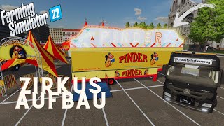 LS22 Zirkus Pinder Aufbau mit neuen und einem Krassen Zirkuszelt ls22 [upl. by Hoes]