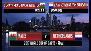 World Cup of Darts 2017 Finale WalesNederland [upl. by Neemsaj909]