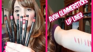 Avon Glimmersticks Lip Liner  Swatched [upl. by Cornell]