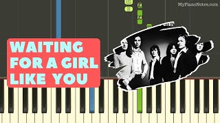 Waiting for a Girl Like You  Piano Tutorial with Chords  Foreigner [upl. by Graniela]