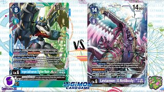 DIGIMON TCG Local match Imperialdramon BlueGreen vs Leviamon X Purple  OOPS [upl. by Malvin]