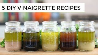 5 DIY SALAD DRESSING RECIPES  quick  easy [upl. by Sloatman]