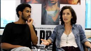 ENTREVISTA Ícaro Silva e Marjorie Estiano do filme Sob Pressão [upl. by Ojiram]