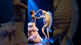 The woman performs a fusion with a Axolotl on AGT agt americagottalent magic [upl. by Evars]