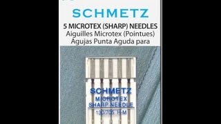 Microtex Sharp Sewing Machine Needles  Quick Informaiton [upl. by Hellman]