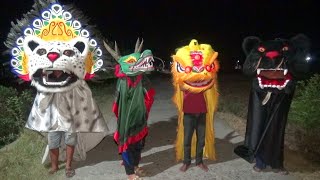 Barongsai barongan jenggot naga dan barongan tutul keluar dari persembunyiannya [upl. by Eiten]