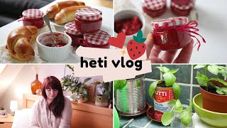 🍓❤️ Isteni eperlekvár  bazsalikom ültetés  hálószoba takarítás  szokásos HETI VLOG témák [upl. by Jane]