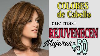 COLORES y TINTES de Cabello que más REJUVENECEN a Mujeres después de los 50 y 60 años Colores Rubio [upl. by Everara676]