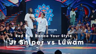 Jr Sniper vs Luwam Top 16  stance x Red Bull Dance Your Style World Final 2024 Mumbai [upl. by Haodnanehs]