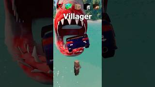 NOOB vs PRO vs VILLAGER vs HACKER vs HEROBRINE Car SHARK Jump Challenge 😂 🚗 shorts beamngdrive [upl. by Adnuahsor235]