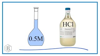 How to Make a 05M HCl Solution Hydrochloric acid [upl. by Esdras706]