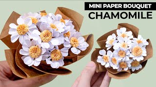 Easy DIY Miniature Paper Flower Bouquet DIY Chamomile Paper Flower Mini Daisy Flowers [upl. by Einnim]