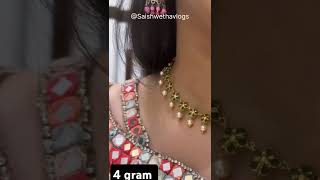 Latest pearl stone necklace design yt shots new trending subscribe Saishwethavlogs [upl. by Robbyn]