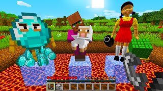 WHO to SAVE SKIBIDI TOILET or SQUID GAME DOLL or SHEEP in Minecraft  Gameplay  Animation [upl. by Enilekcaj]