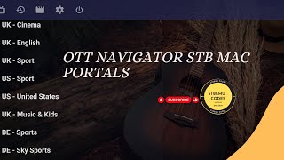 OTT NAVIGATOR STB MAC PORTALS  STBEMU CODES [upl. by Liebowitz242]