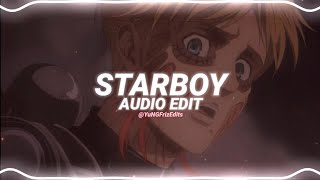 starboy  the weeknd ft daft punk edit audio [upl. by Nnorahs]