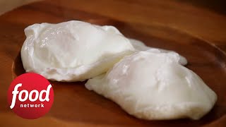 How to Poach Eggs For Beginners  Food Network [upl. by Anatsirhc]