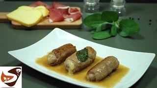 Involtini di carne con ripieno di prosciutto e formaggio  Secondi di carne meat rolls recipe [upl. by Cannice]