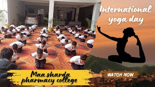 International yoga day 2024  Celebration  Maa sharda pharmacy college  MSGI  MSNPC [upl. by Survance]